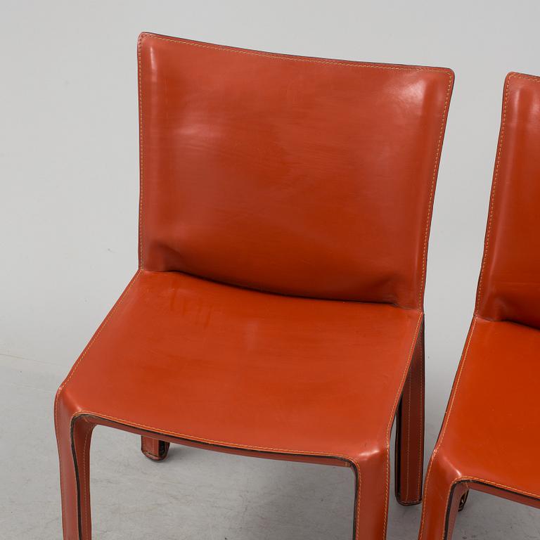 MARIO BELLINI, a set of 8 "412 CAB" chairs for Cassina.