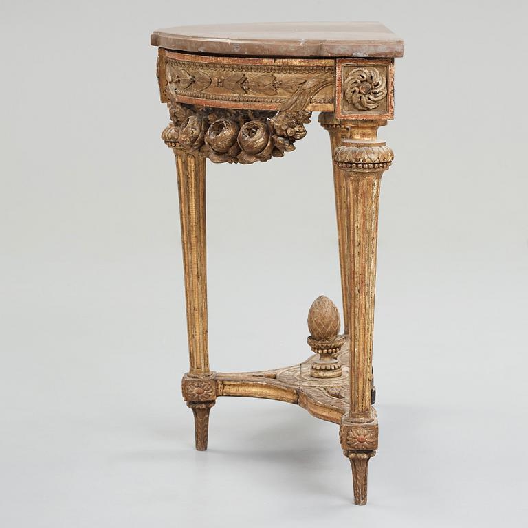 A Gustavian late 18th century console table.