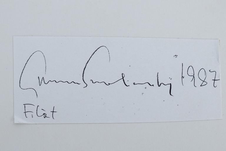 Gunnar Smoliansky, photograph signed verso.
