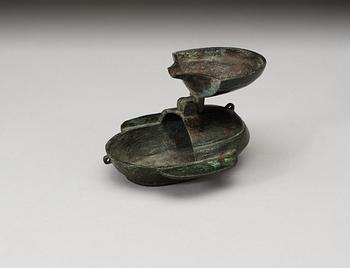 A ritual bronze drinking vessel, Han dynasty (206 BC - 220 AD).