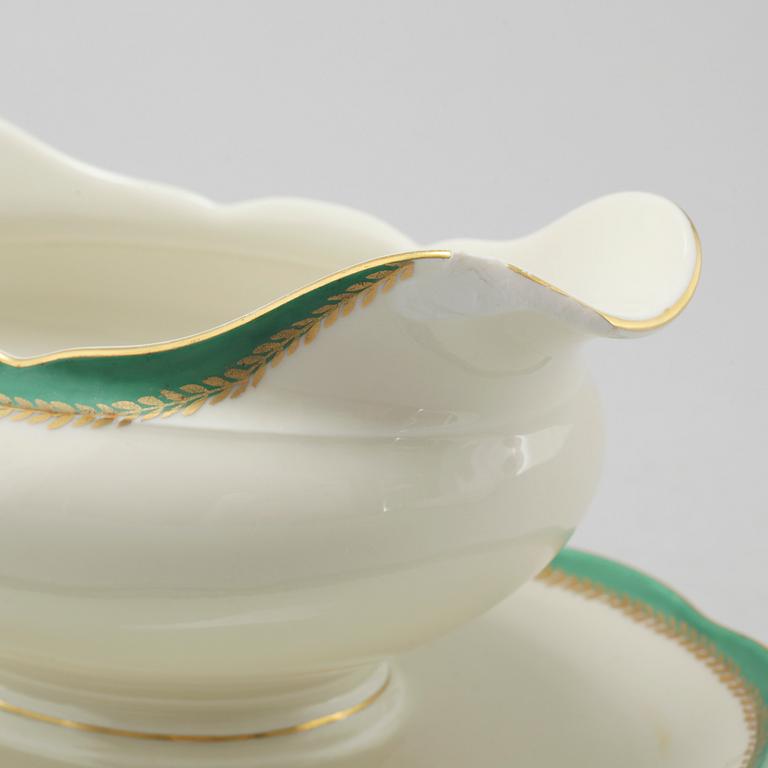 A table cloth and a porcelain tableware set of 62 pcs, "Prinzess" by KPM, Germany, around mid 20th century.