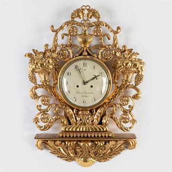 A late Empire wall clock by E. Engelbrechten.