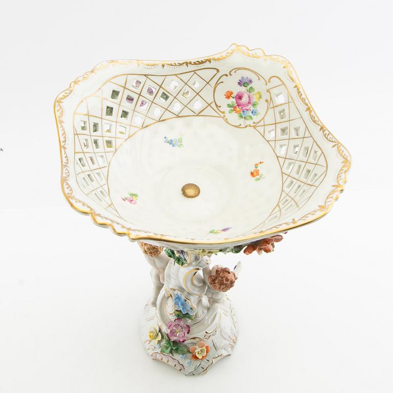 Two  bowls Rococo style Dresden Germany porcelain mid-20th century.