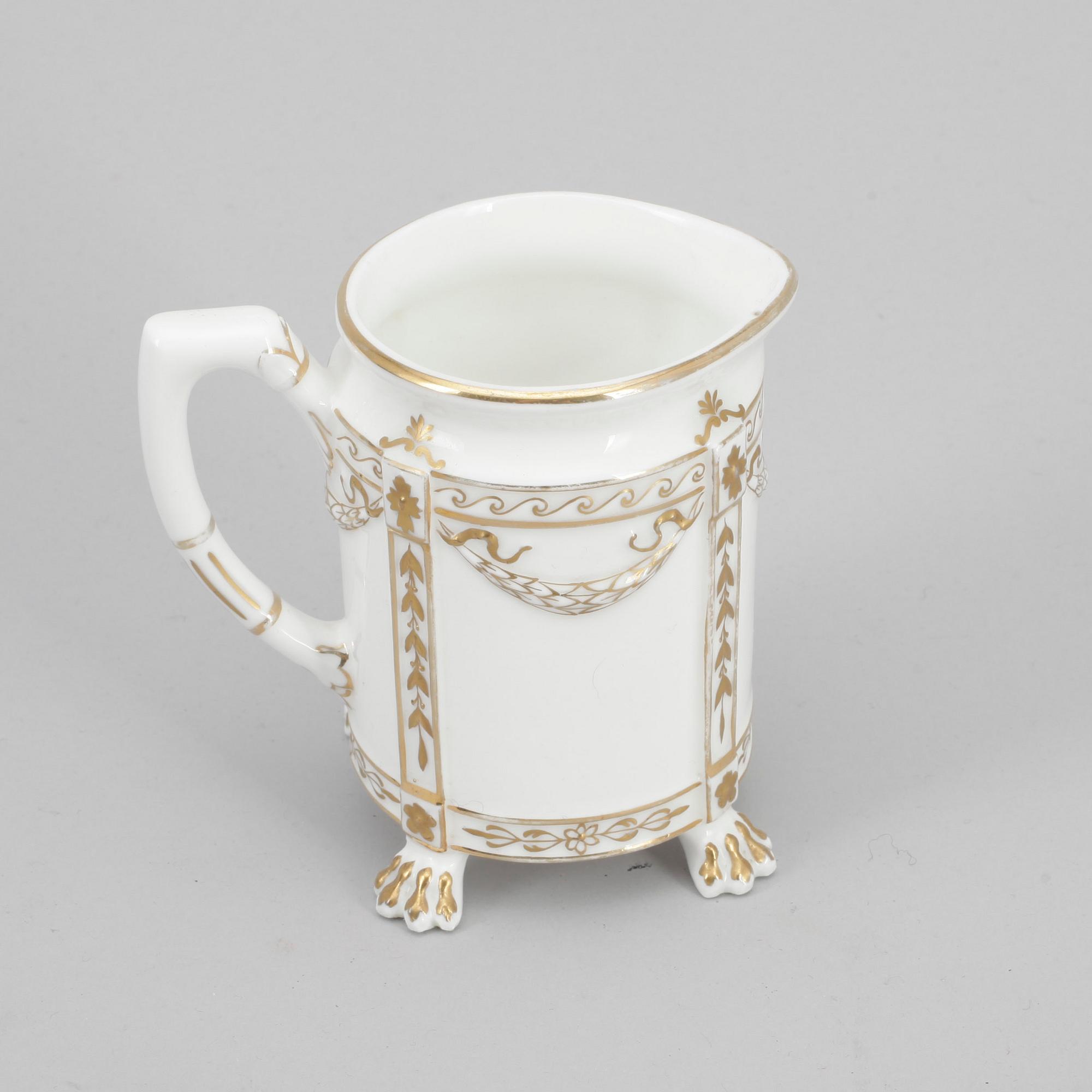 KAFFESERVIS, 16 delar, benporslin, empirestil, Rörstrand, tidigt 1900-tal.