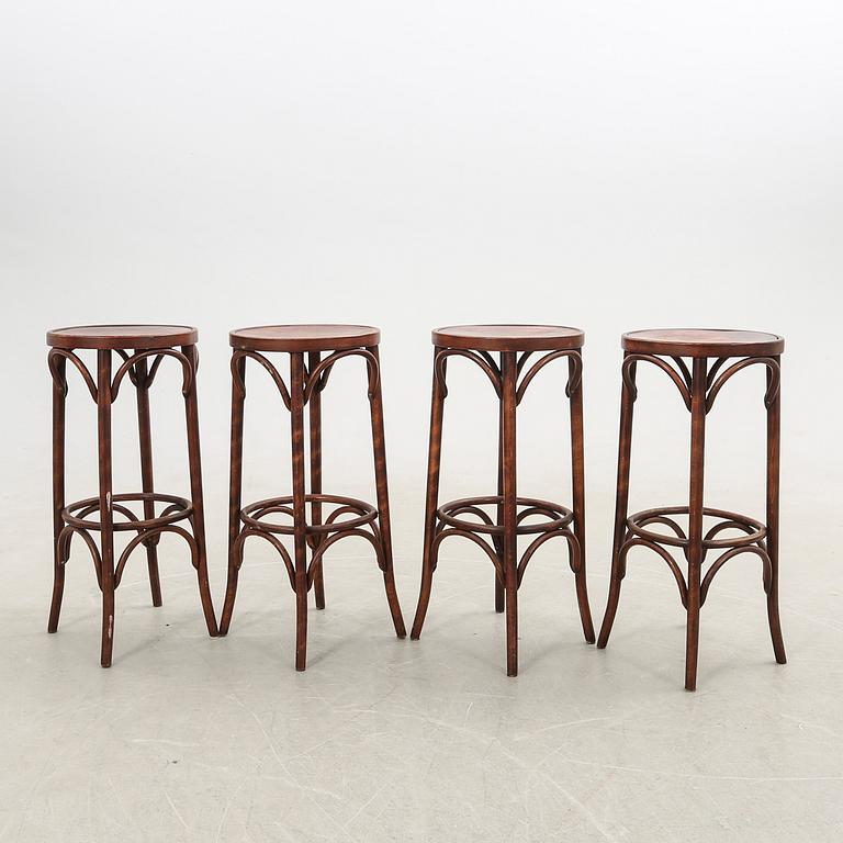 Bar stools, 4 pcs, 20th century.