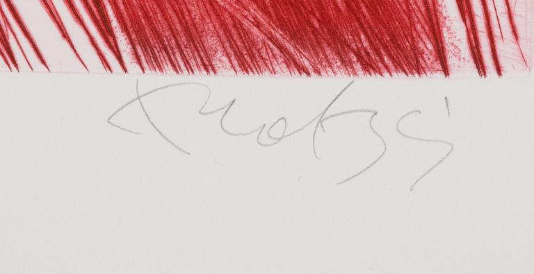 Ulf Trotzig, "King Sweeney", portfolio with nine colour etchings.