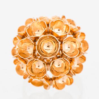 LIISA VITALI RING, 14K, 'Spring', gold. Kultakeskus, Helsinki Finland 1970.