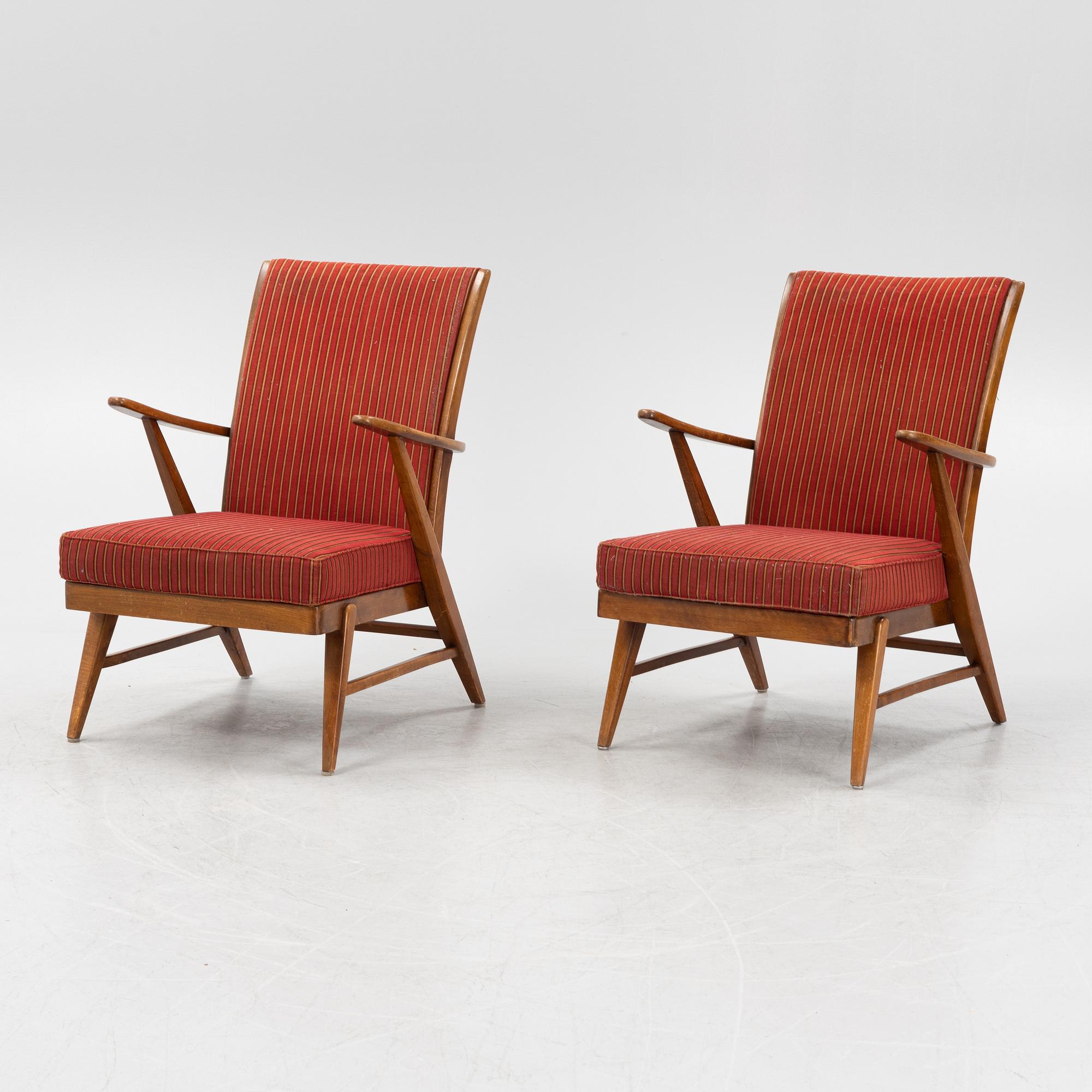 A pair of 'Knolls Moderna Fåtöljer', 1940's.