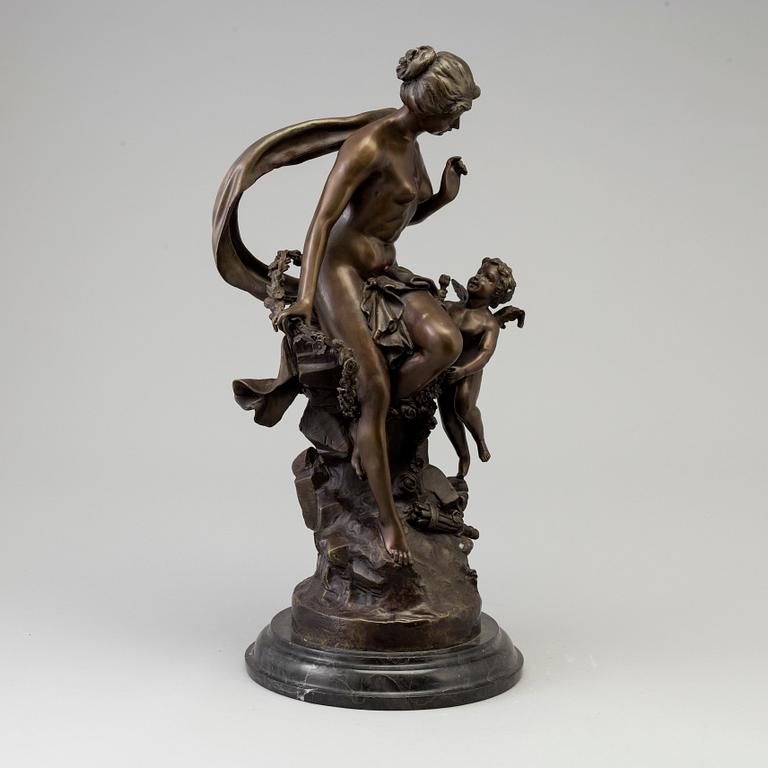 MATHURIN MOREAU, after. Sculpture, bronze, signed.