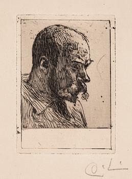 665. Carl Larsson, CARL LARSSON, etching, 1896 (edition maximum 15 copies), signed in pencil.