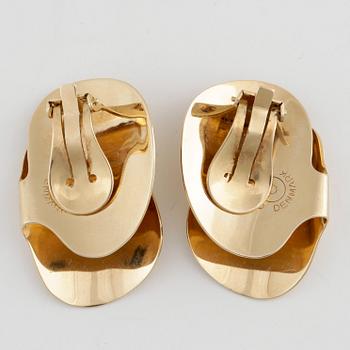 ÖRHÄNGEN, ett par, 14k guld, Ole Lynggaard. Total vikt ca 16 gram.