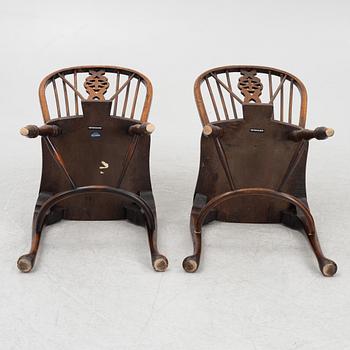 A set of seven chairs, Glenister, England, first half of the 20th Century.