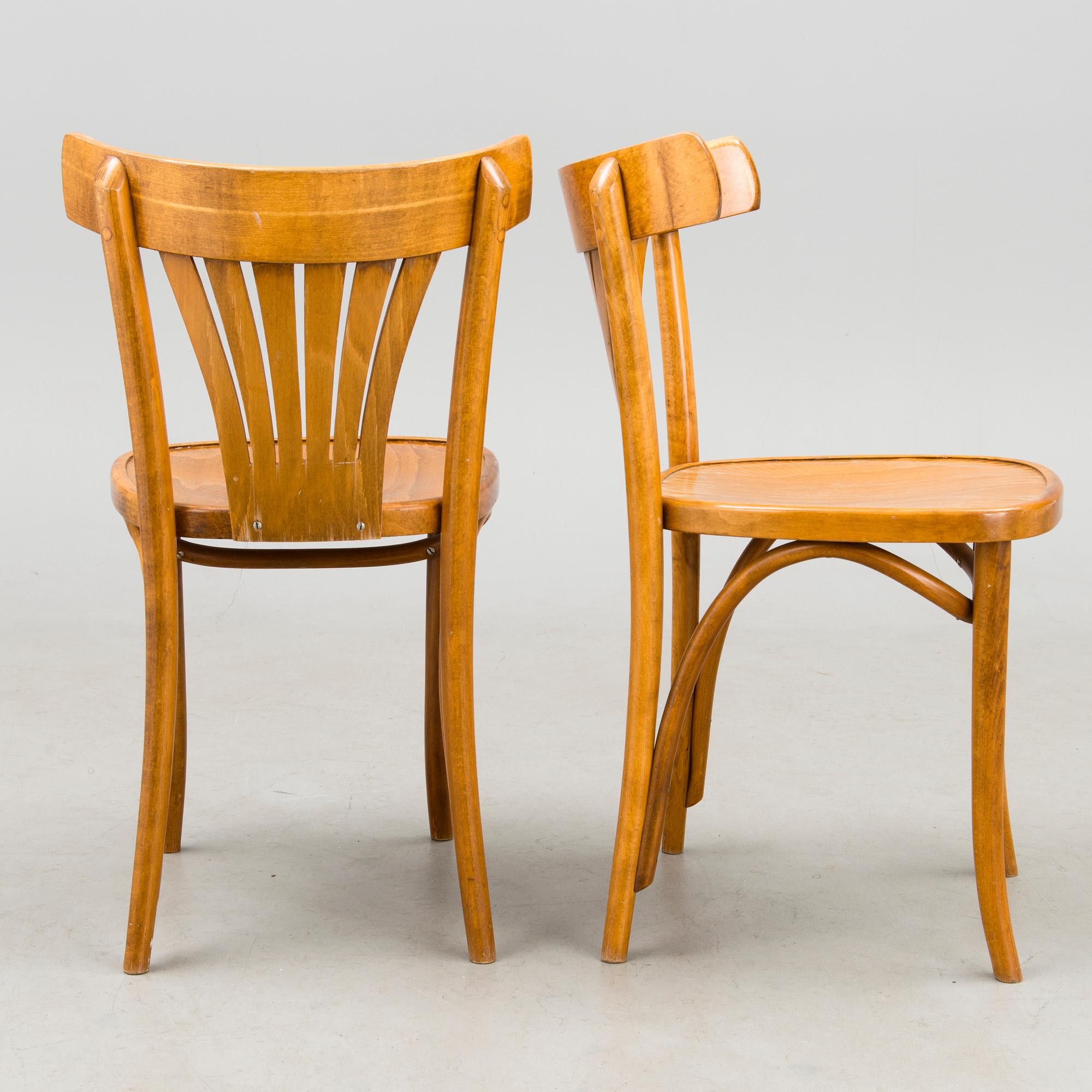 A set of four chair, Radomsko, Poland, latter half of the 20th Century.