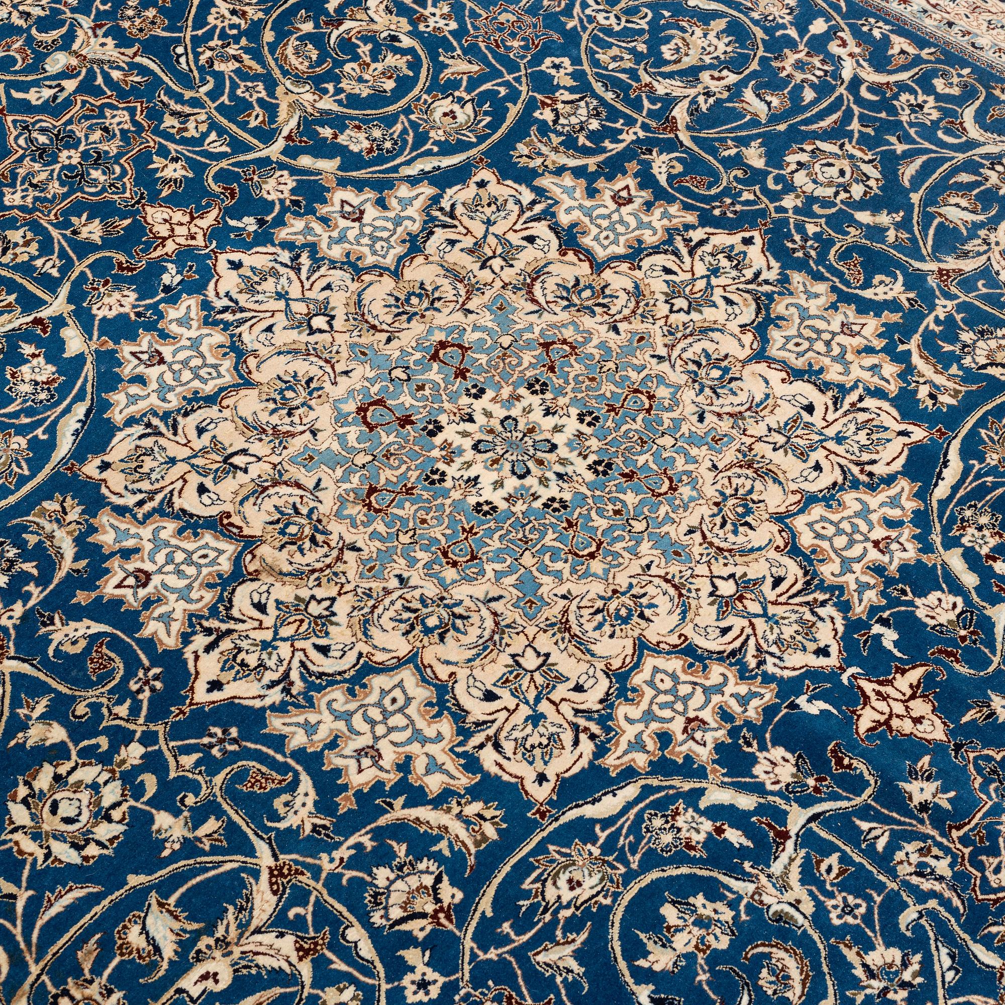 A semi-antique Nain Tusheshk, signed, ca 324 x 223 cm.
