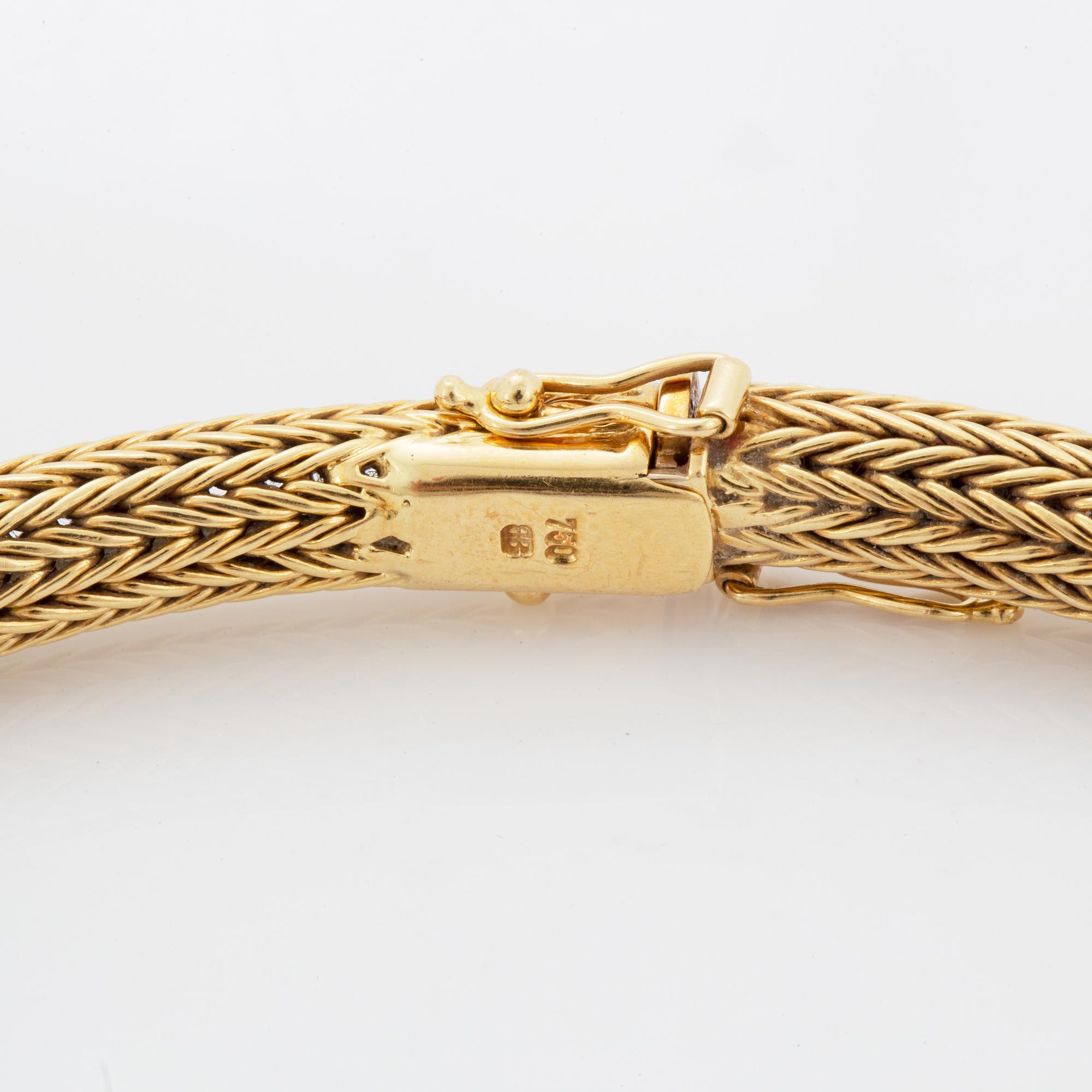 Collier 18K guld, hänge med lapis lazuli medföljer.