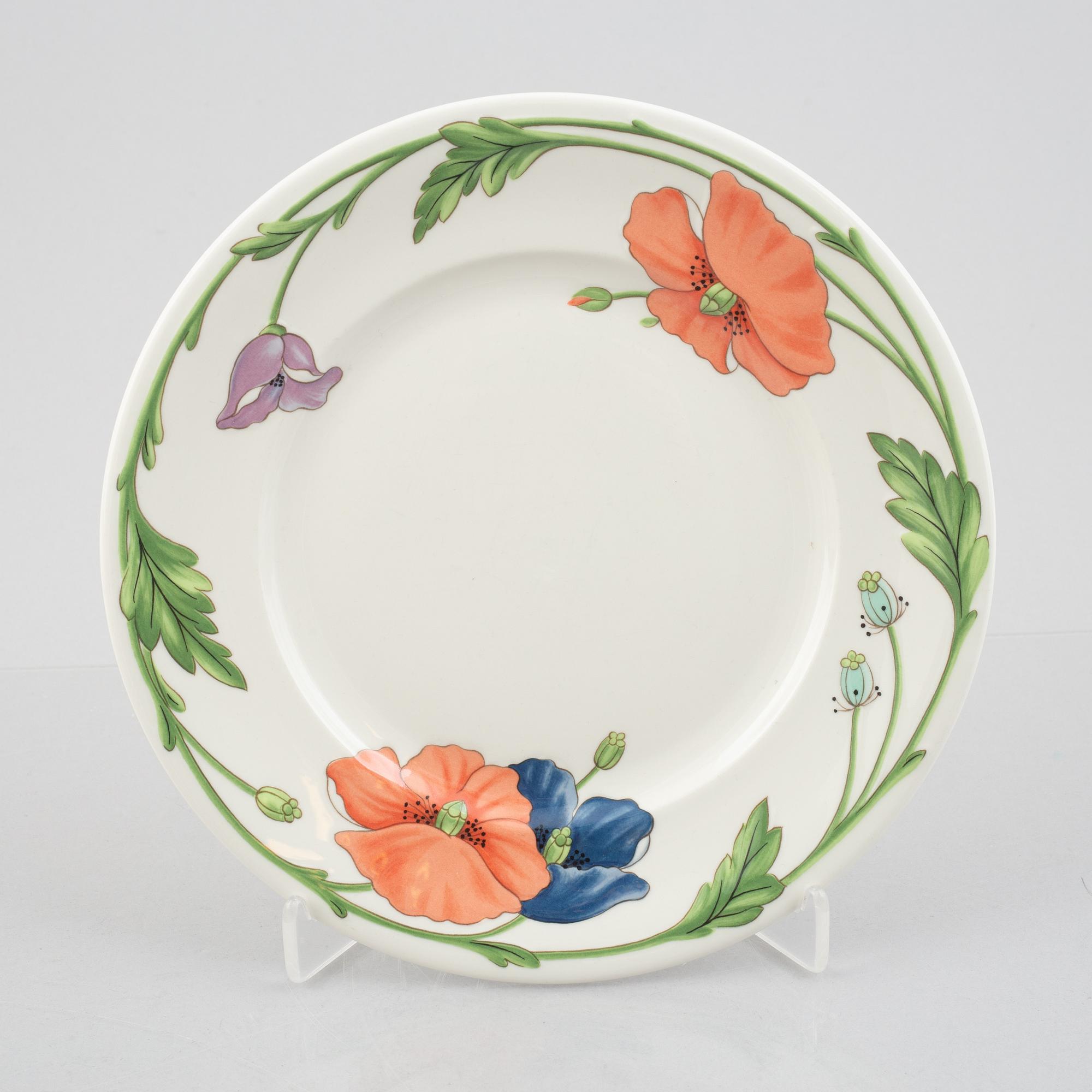 Servisdelar, 17 st, "Amapola", Villeroy & Boch, Tyskland.