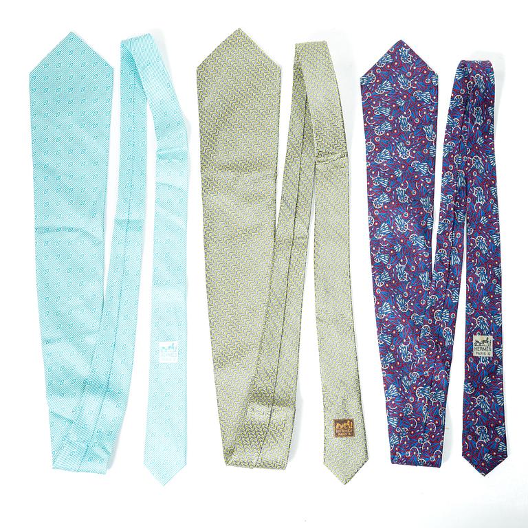 Hermès, ties, 3 pcs.