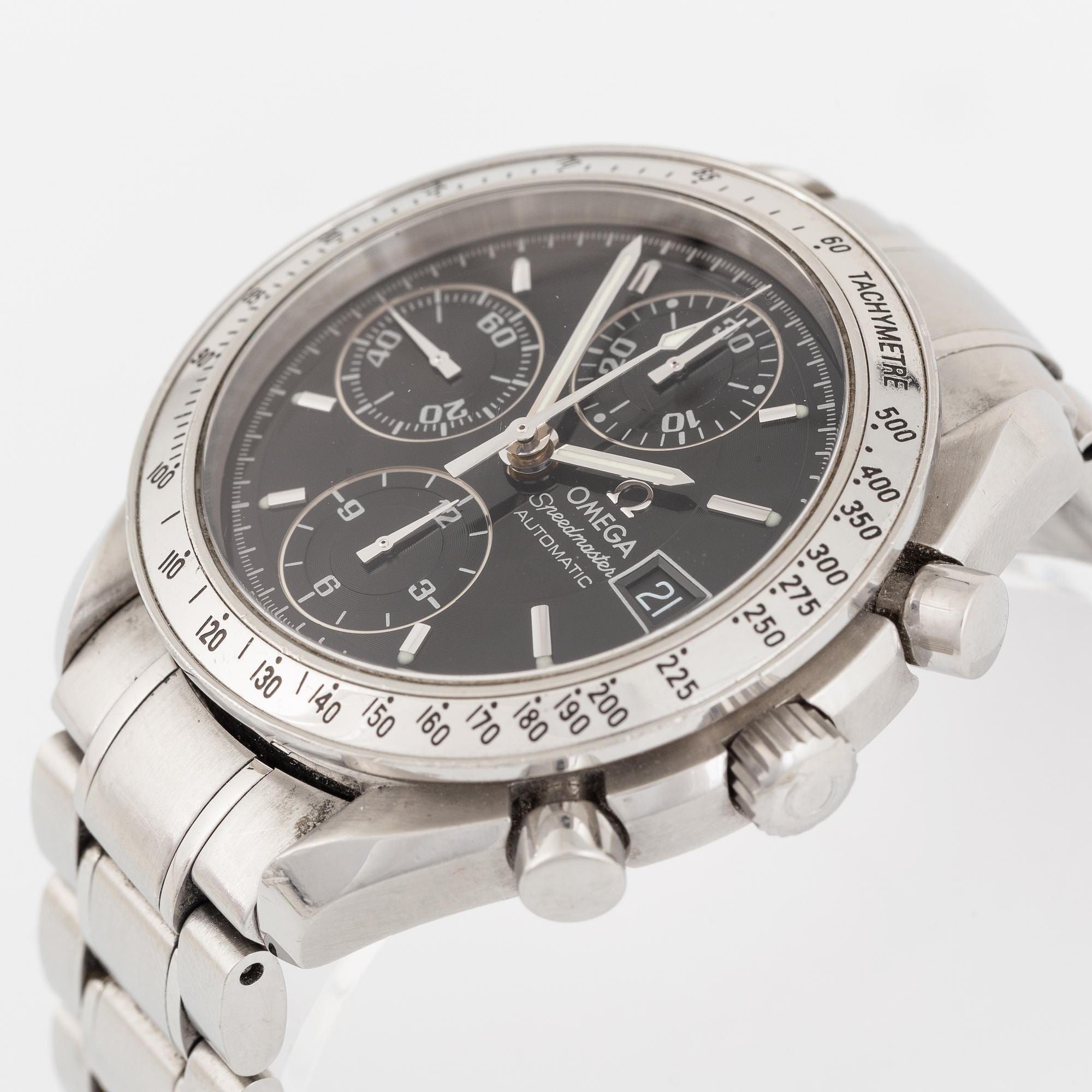 Omega, Speedmaster, Date, "Tachymetre", armbandsur, 39 mm.