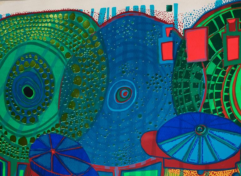 Friedensreich Hundertwasser, "Ein Regentag mit Walter Kampmann".