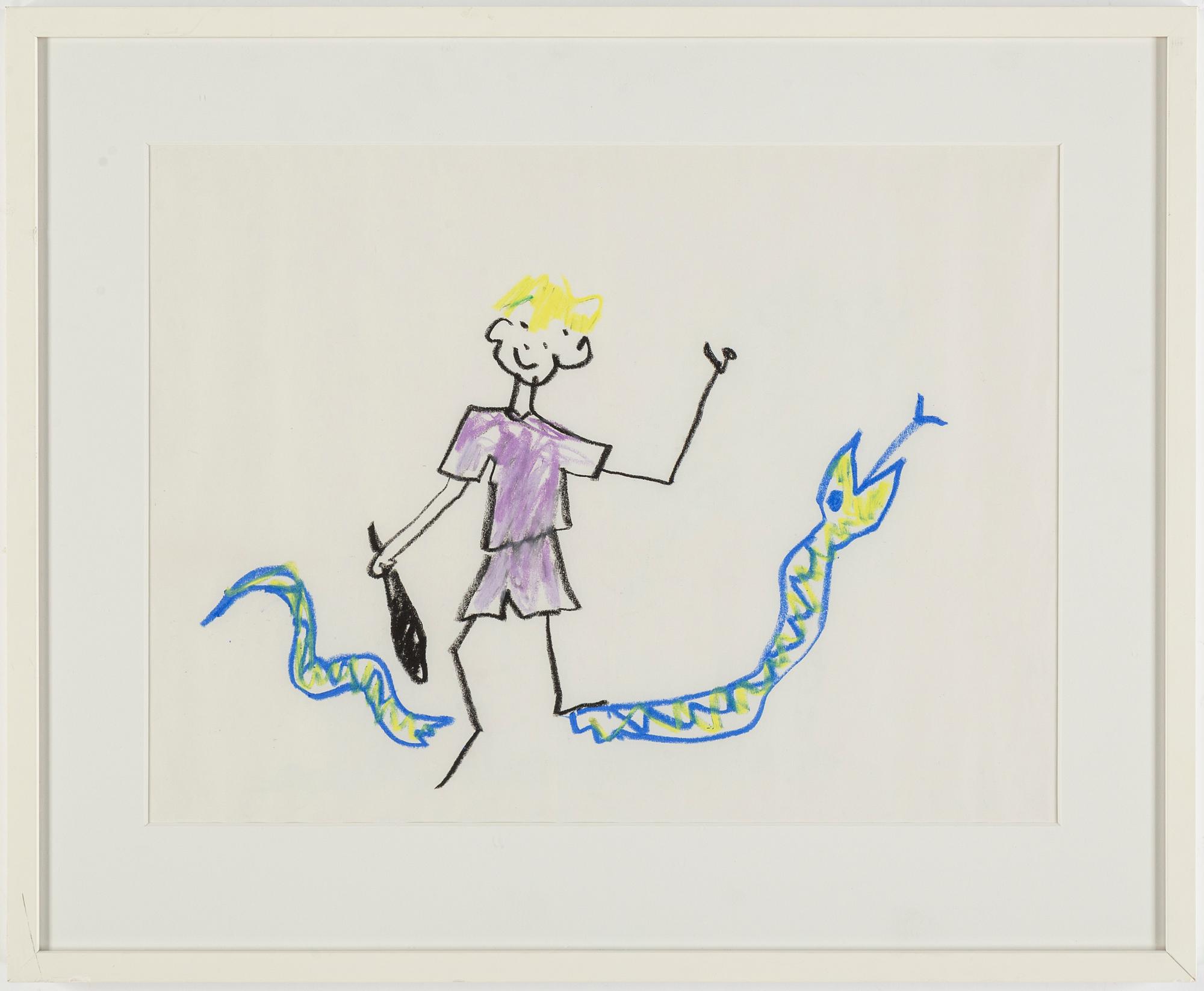 STIG CLAESSON, kritteckning, osignerad.