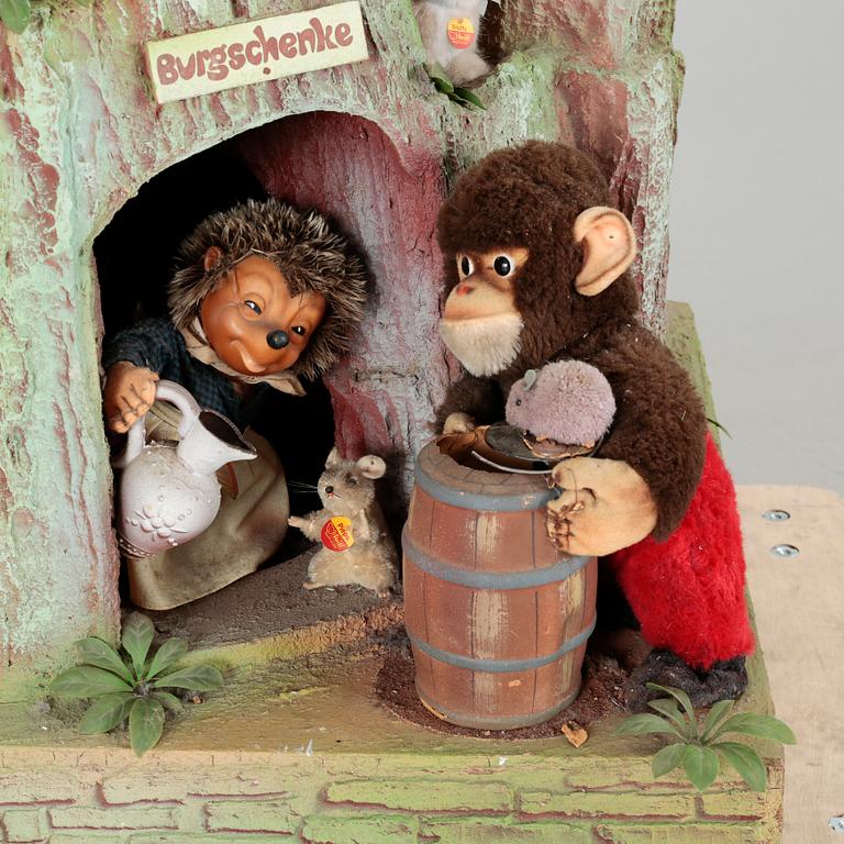 STEIFF, butiksdisplay, omkring 1900-talets mitt/tredje kvartal.