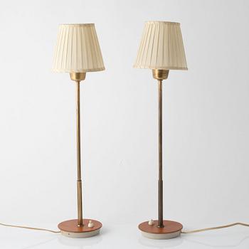 Bertil Brisborg, a pair of table lamps, Triva "532-007", Nordiska Kompaniet, 1950s.