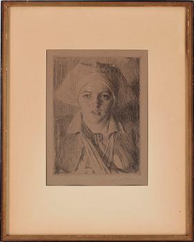 ANDERS ZORN, etsning, signerad i blyerts samt signerad i plåten.