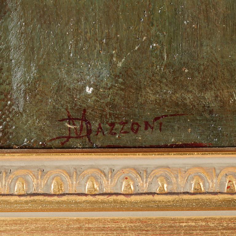DOMENICO MAZZONI,  oil on canvas, signed M Dazzont, 19th century.