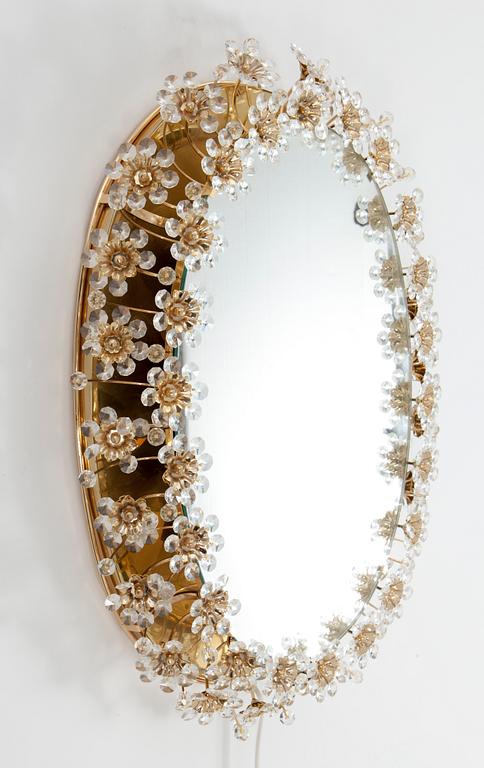 A lit mirror from Palwa (Palme & Walter), Germany, ca 1970.