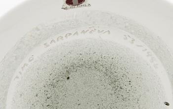 TIMO SARPANEVA, A GLASS SCULPTURE. Sign. Timo Sarpaneva, 53/1986.