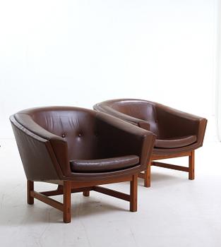 FÅTÖLJER, ett par, "Corona", Lennart Bender för Ulfert 1960-tal.