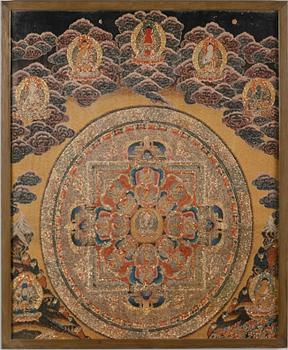 THANGKA, orientalisk, 1900-tal.