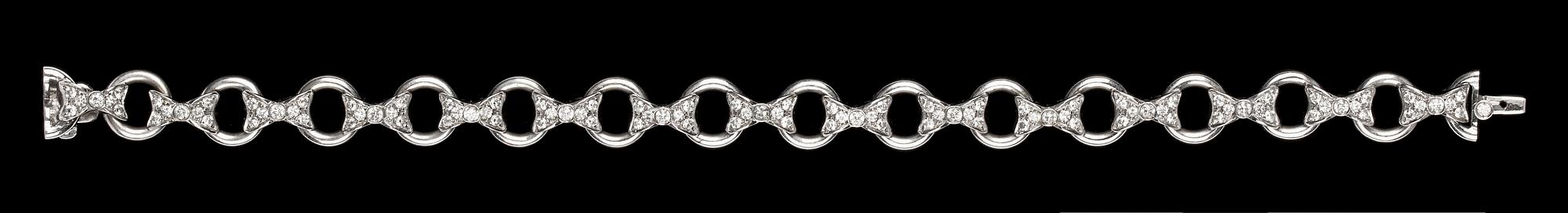 ARMBAND, briljantslipade diamanter, tot. ca 2 ct.