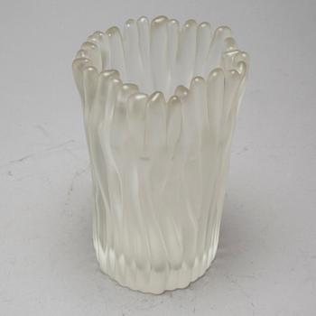 A glass vase by Tapio Wirkkala for Iittala, designed 1950.