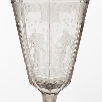 Simon Gate, Vase, "Six Graces", Orrefors, 1925.