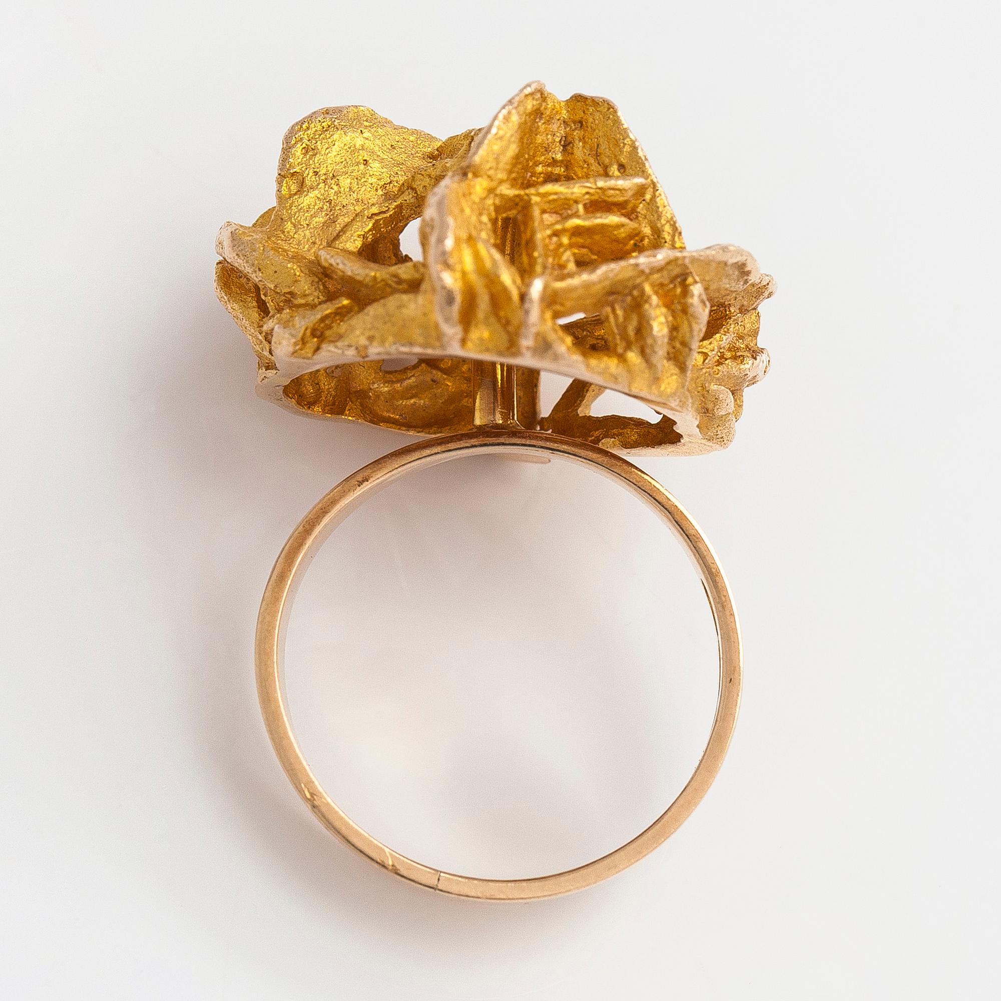 Björn Weckström, ring, "Kioto", 14K guld, Kruunu Koru Oy/Lapponia 1968.