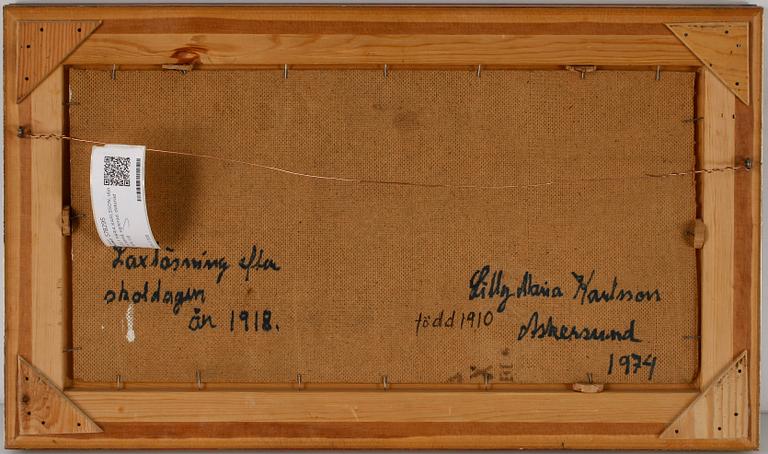 LILLY MARIA KARLSSON, olja på pannå, signerad, daterad 1974.