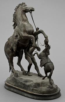 SKULPTUR, efter Guillaume Coustou. sign. 1900-tal.