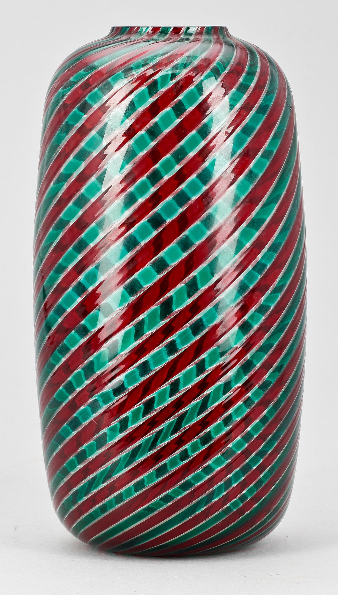 VAS, glas, Venini, Murano, Italien, sign o numr/dat 90.