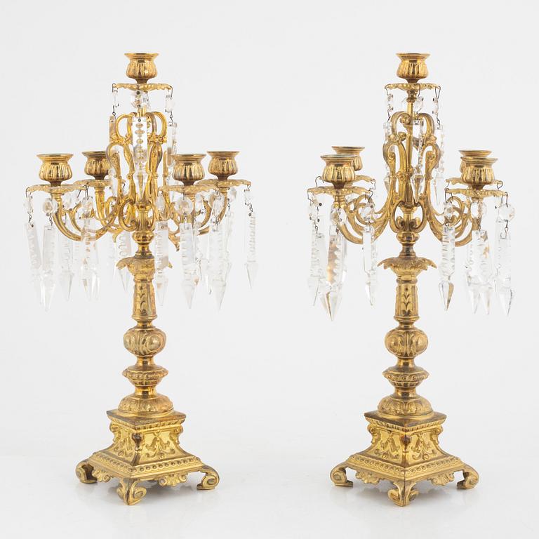 A pair of Neo-Renaissance candelabra, late 19th Century.