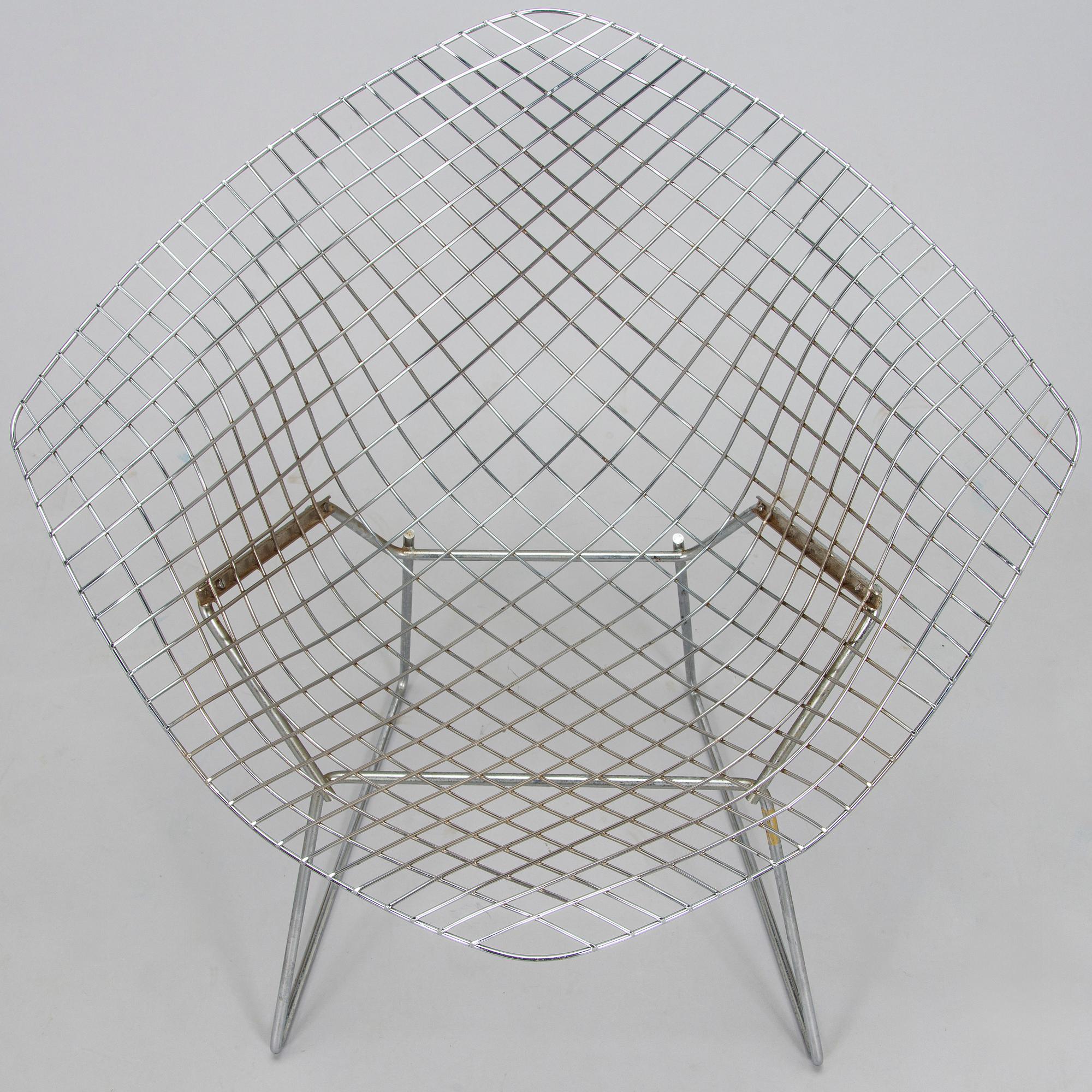Harry Bertoia, fåtölj, "Diamond Chair", 1900-talets andra hälft.