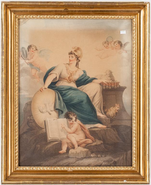 JOHN FRANCIS RIGAUD, efter, färggravyrer, komponerade av Alderman Boydell, utgivna 1799.