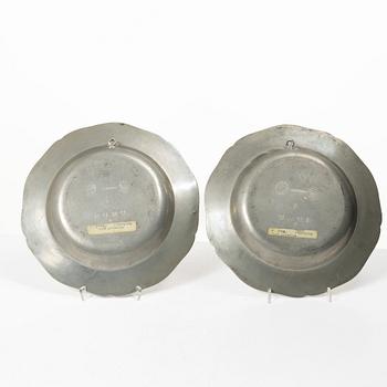 Plates, a pair. Olof Artedius, Jönköping, 1764.