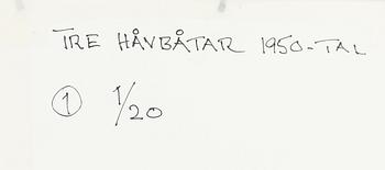 Åke Lange, "Tre håvbåtar", 1950s.