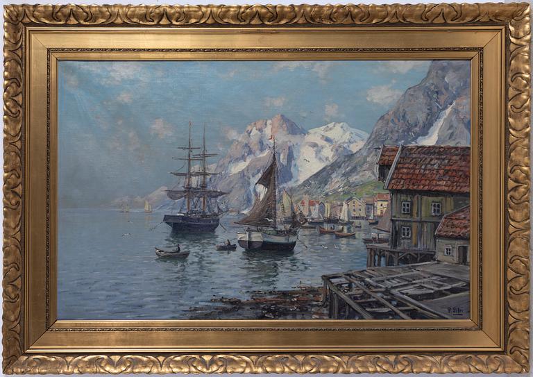 Per Petri, At anchor in Lofoten.