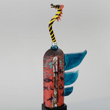 KJELL ENGMAN, a unique glass sculpture for Kosta Boda, Sweden.