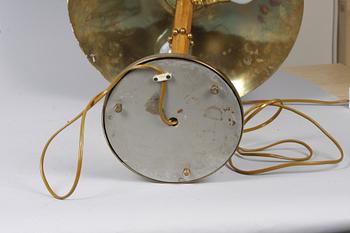 BORDSLAMPA, trä/mässing, 1930/40-tal.
