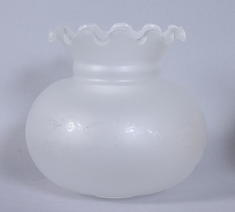 LAMPKUPOR, 6 st, glas, 1900-tal.