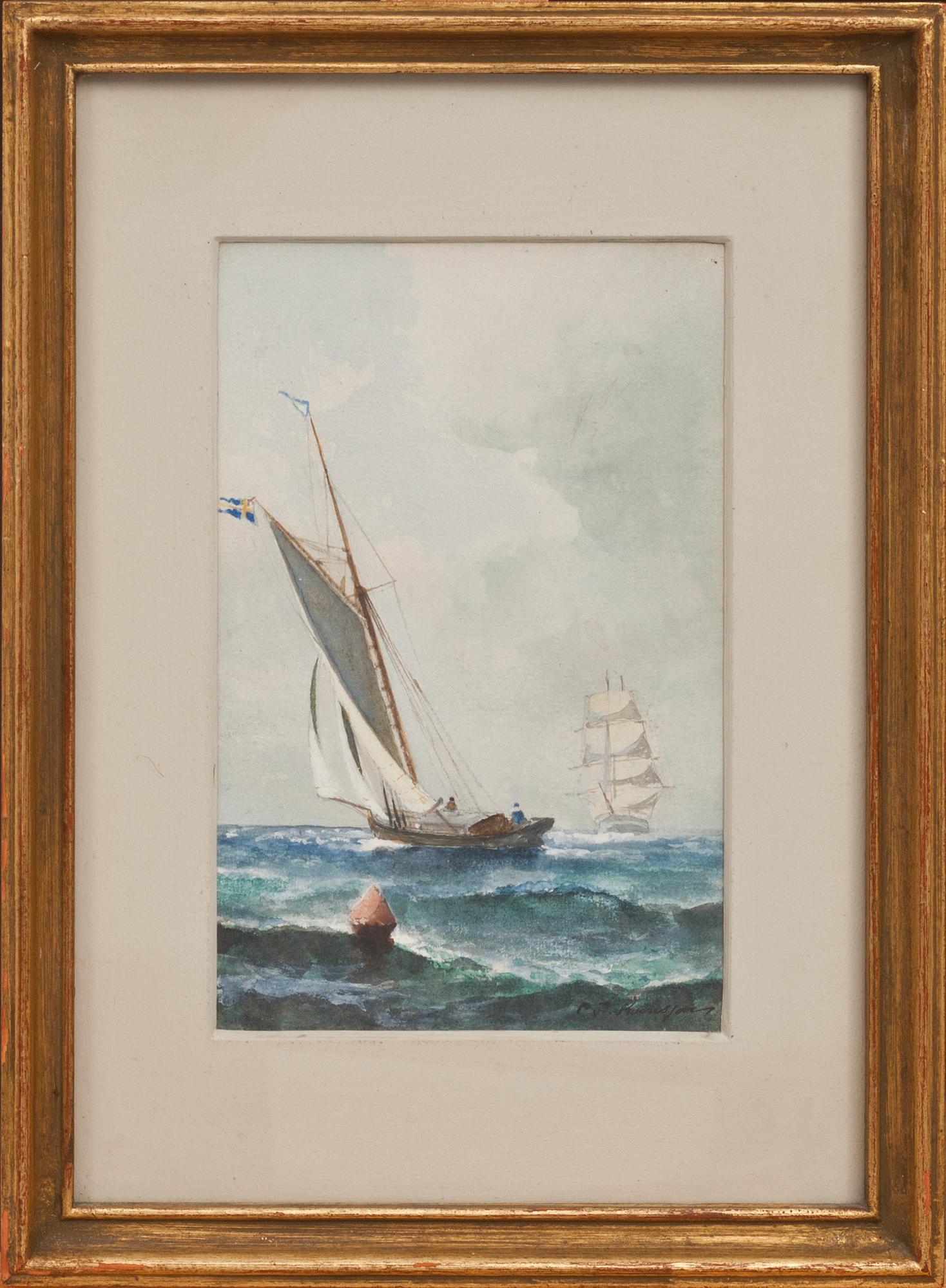 CHRISTIAN FREDRIK SWENSSON, akvarell, signerad.