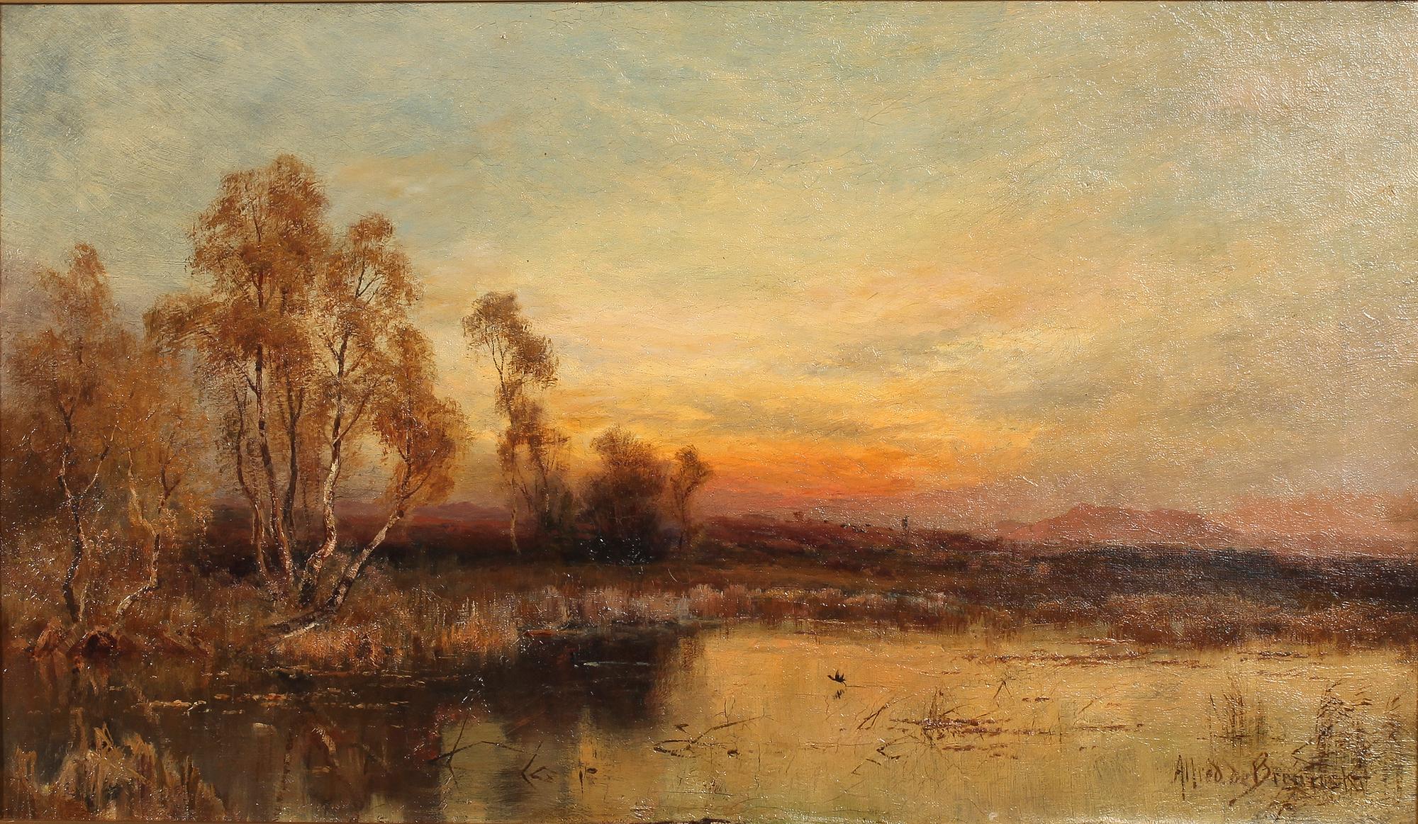ALFRED DE BREANSKI, olja på duk, signerad.